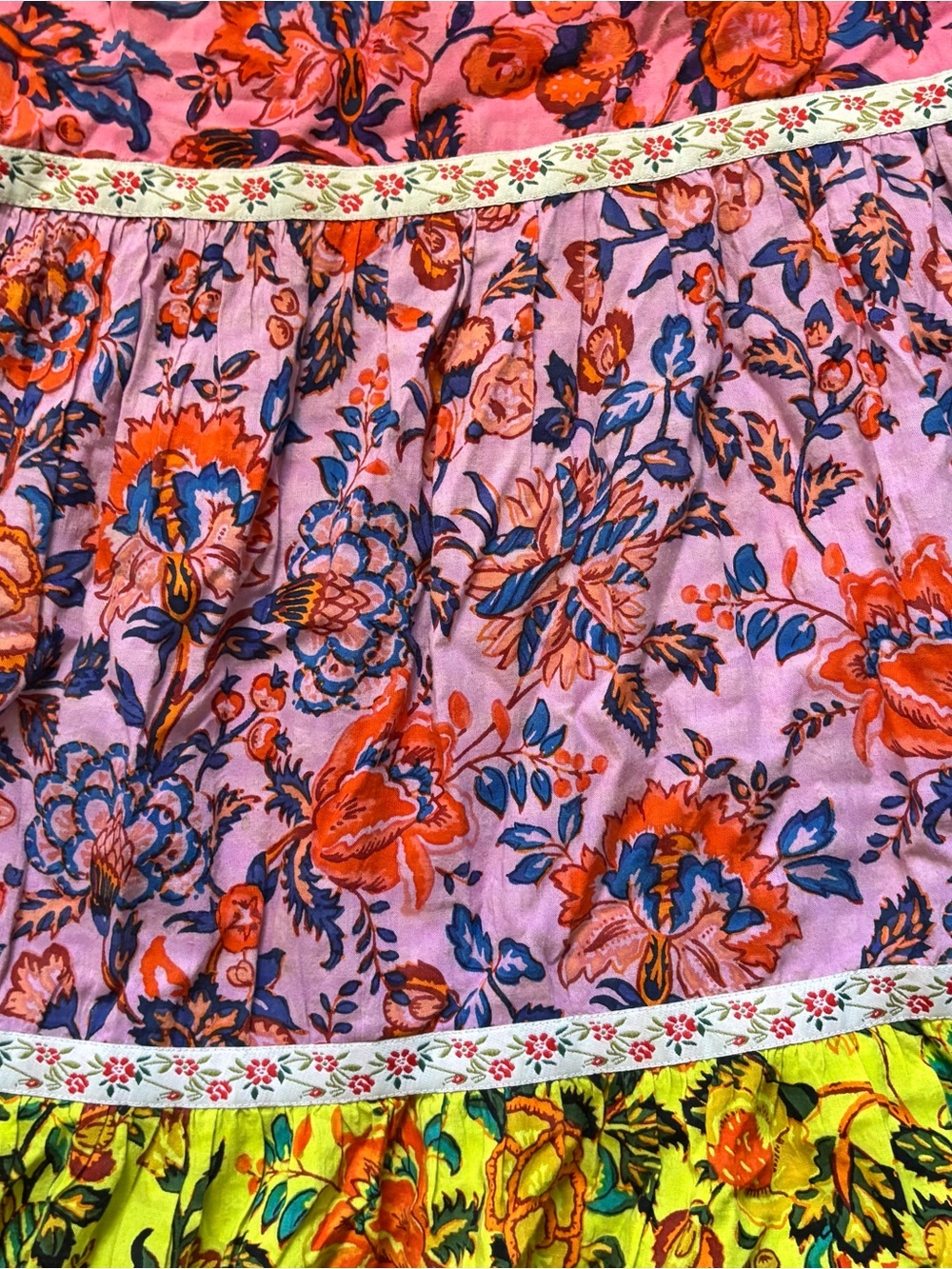 Anthropologie Mabel Mini Dress Tiered Floral Dress Womens Size Small Pink Purple - Picture 4 of 8